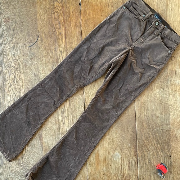 Banana Republic Coconut Brown Soft Velvet High Rise Flare Long Pants - Picture 7 of 11